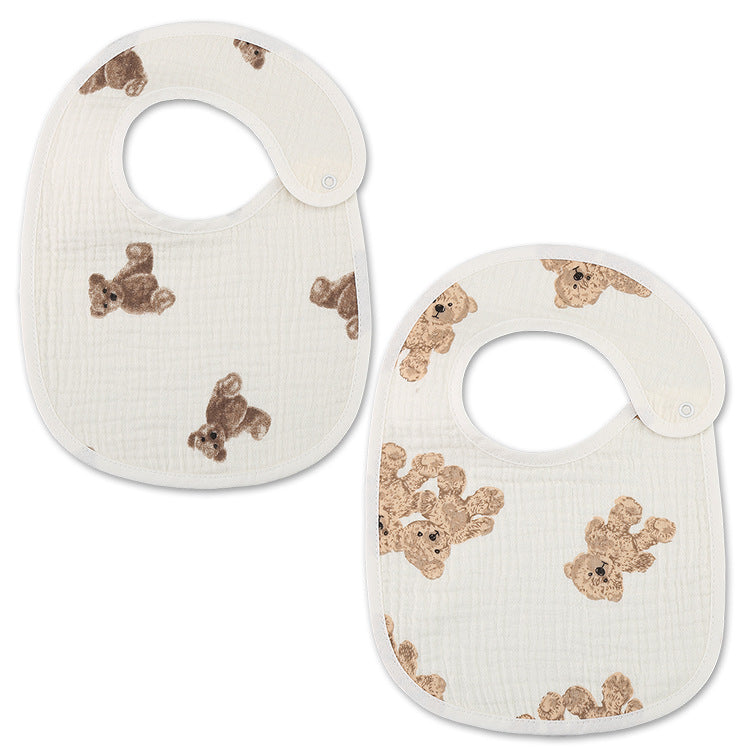 Thin Kids' Bib - Pure Cotton Waterproof Gauze Towel