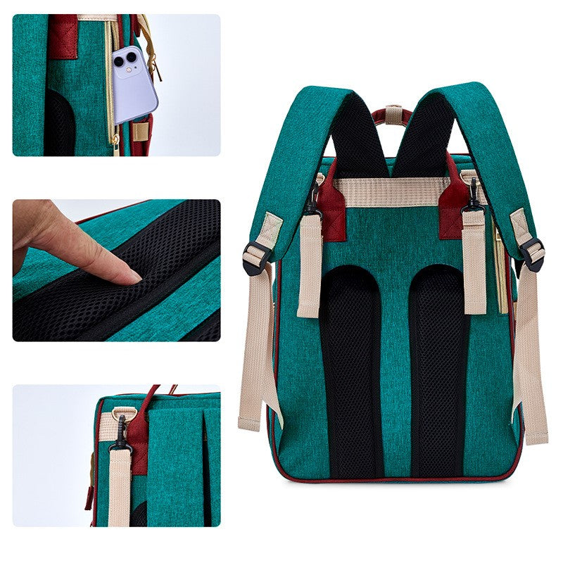 Upgraded Waterproof Oxford Fabric USB Charging Diaper Bag